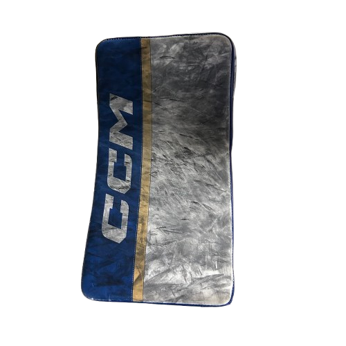 CCM Extreme Flex 6 - Bloqueur de gardien de but professionnel d'occasion (blanc/bleu/jaune)